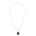 Gucci 18K Gold Sugilite Flora St.Tropez Pendant Necklace