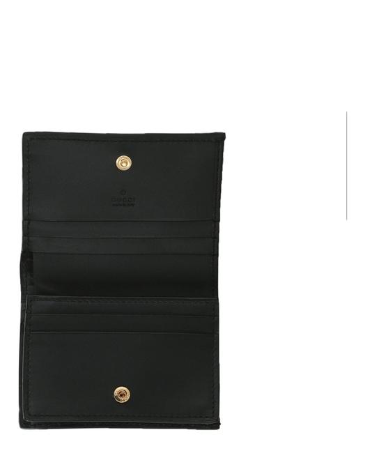 GUCCI OPHIDIA SUEDE CARD CASE WALLET