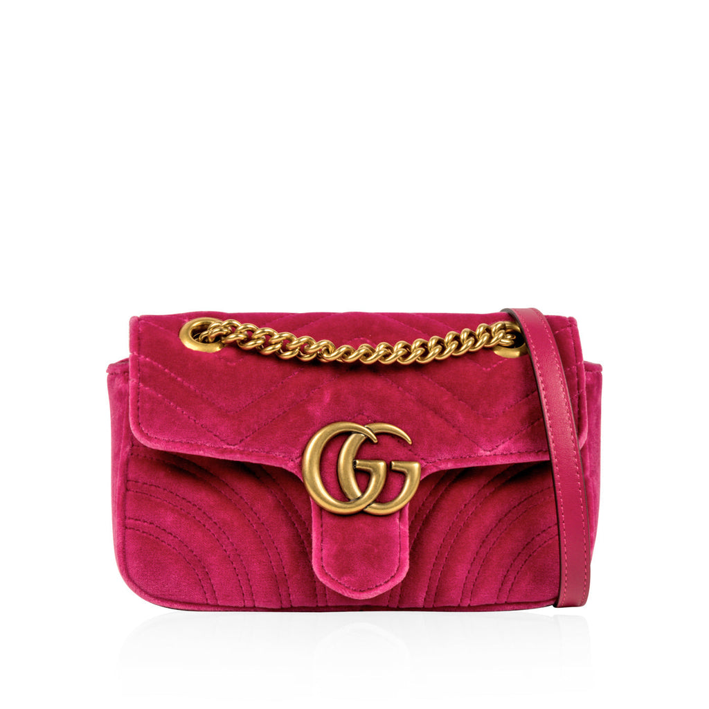 Mini Velvet Marmont - Fuschia