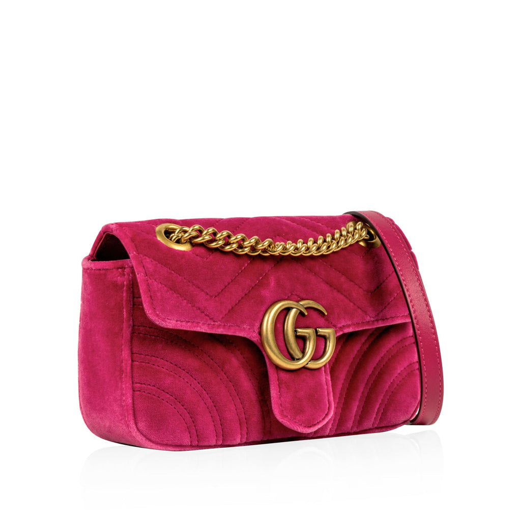 Mini Velvet Marmont - Fuschia