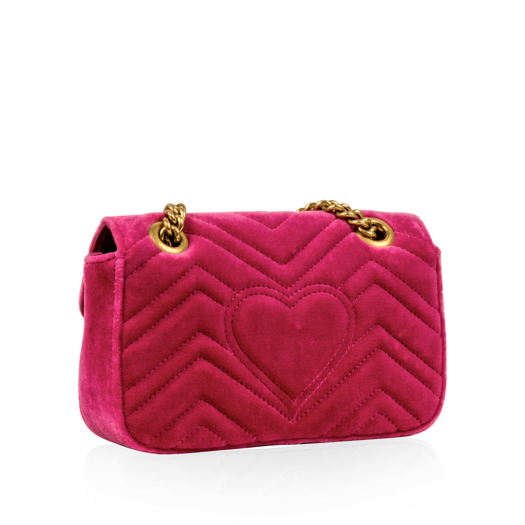 Mini Velvet Marmont - Fuschia