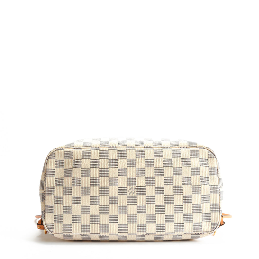 LOUIS VUITTON Neverfull MM Damier Azur Braided w/Pouch