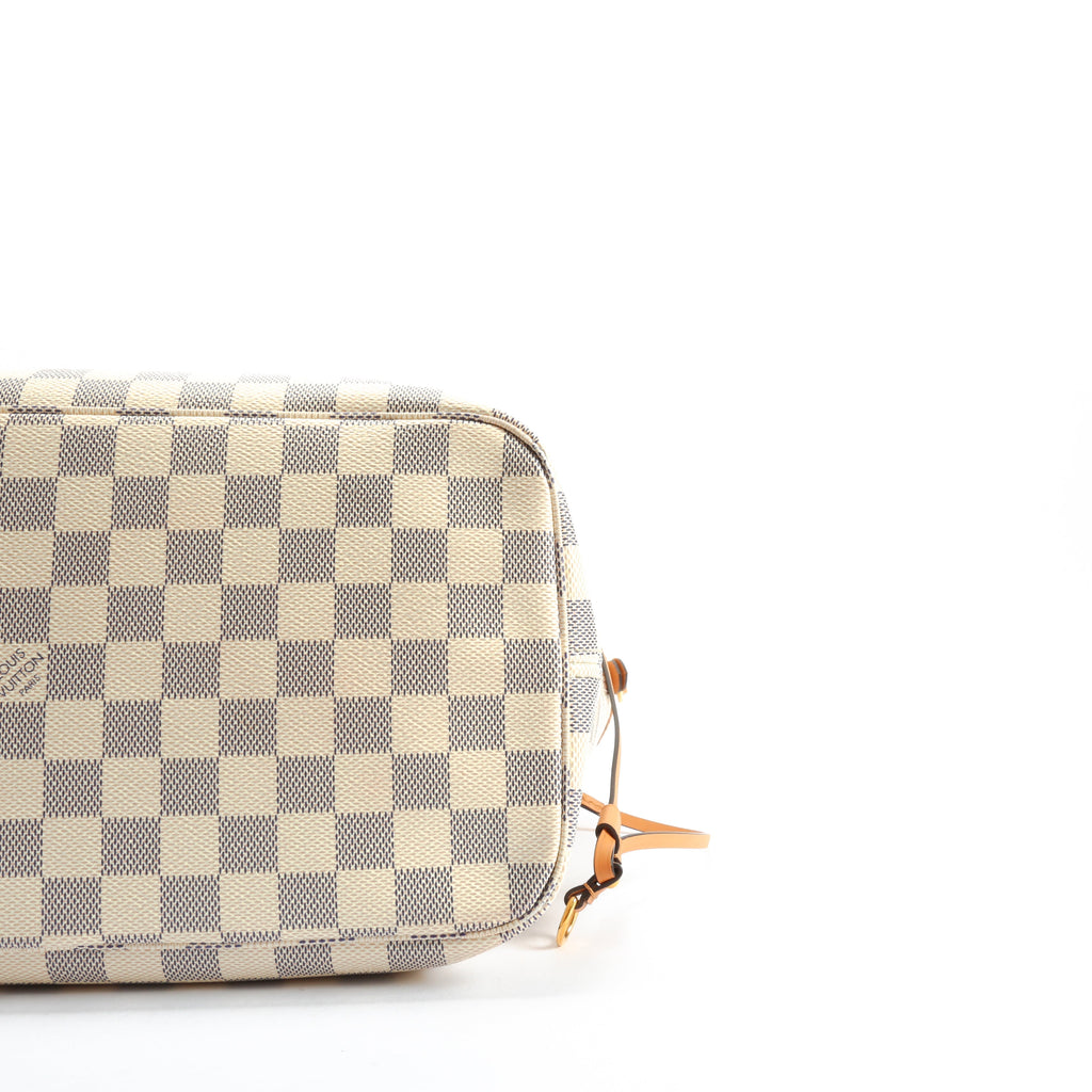 LOUIS VUITTON Neverfull MM Damier Azur Braided w/Pouch