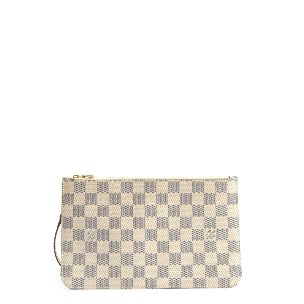 LOUIS VUITTON Neverfull MM Damier Azur Braided w/Pouch