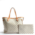 LOUIS VUITTON Neverfull MM Damier Azur Braided w/Pouch