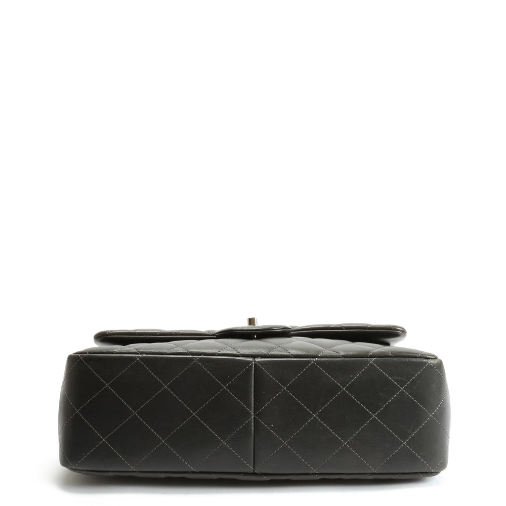 CHANEL Classic Jumbo Double Flap Lambskin- Grey