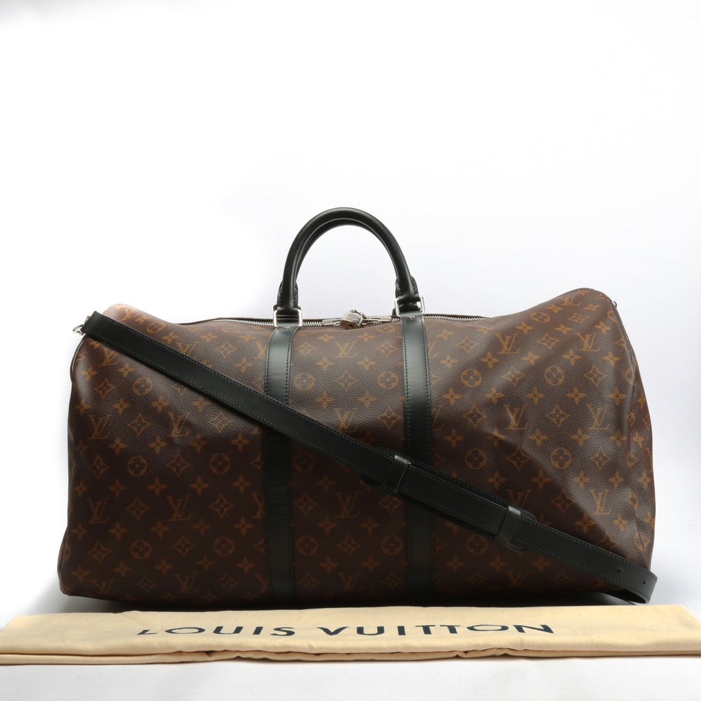 LOUIS VUITTON Keepall BandouliÃƒÆ’Ã‚Â¨re 55 Monogram Macassar