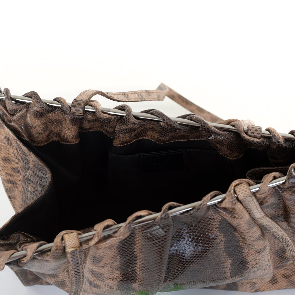 Brown Lizard Shoulder Bag