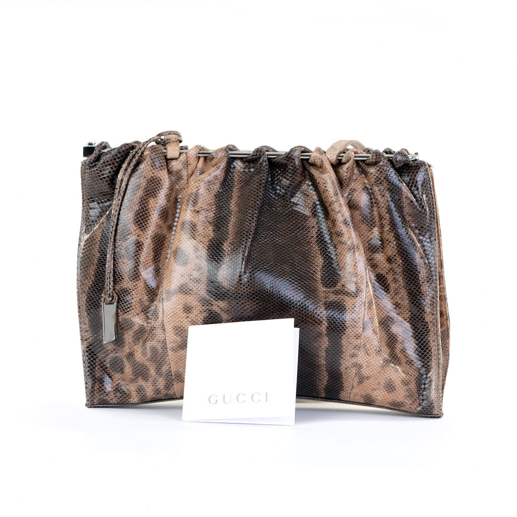 Brown Lizard Shoulder Bag