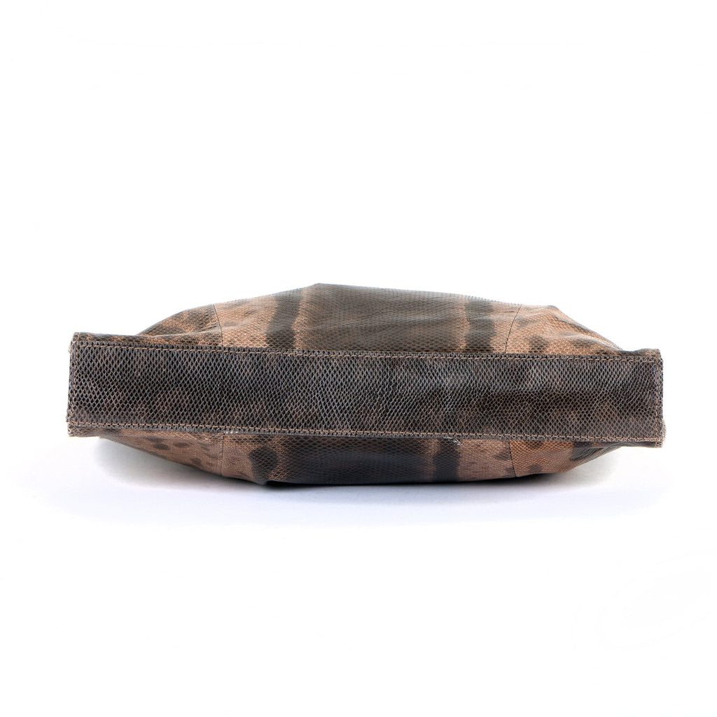 Brown Lizard Shoulder Bag