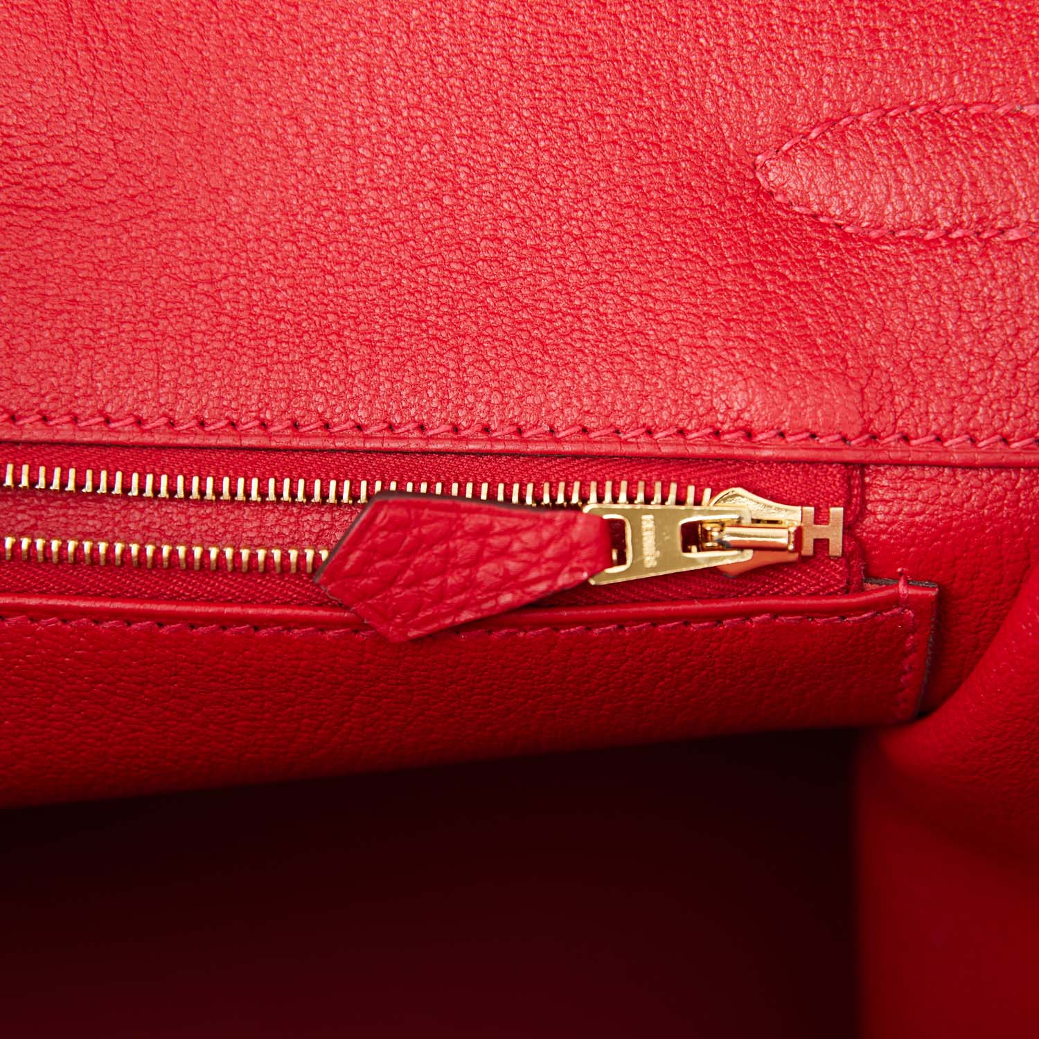 Hermes Birkin 35 Rouge Casaque Togo Gold Hardware