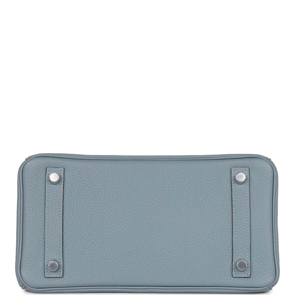 Hermes Birkin 25 Bleu Lin Verso Togo Palladium Hardware