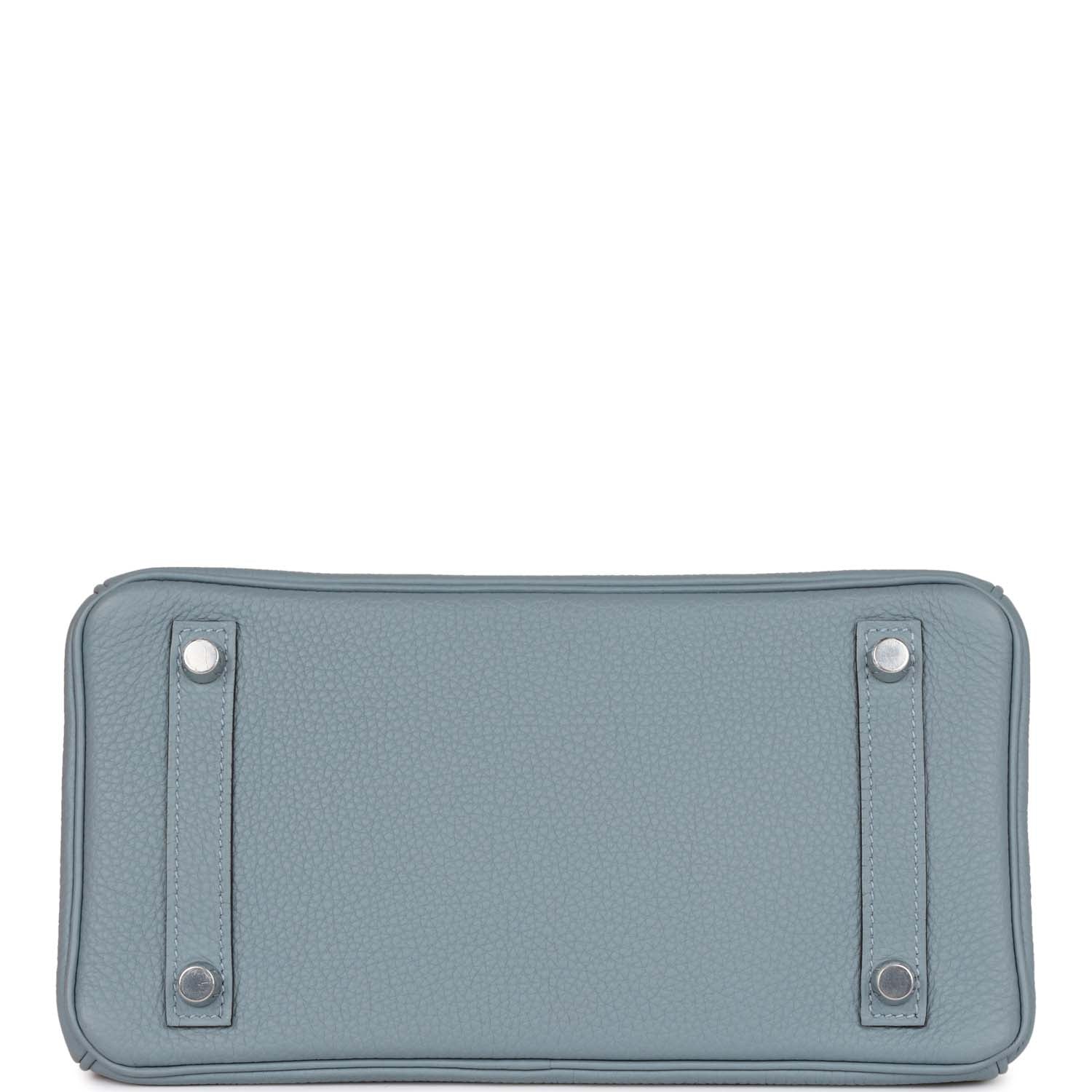 Hermes Birkin 25 Bleu Lin Verso Togo Palladium Hardware