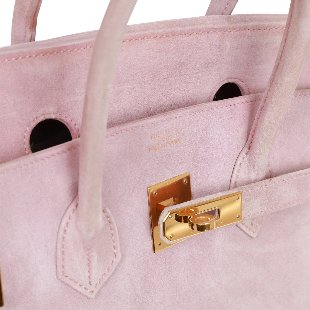 Vintage Hermes Birkin 35 Lilac Doblis Gold Hardware