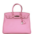 Hermes Birkin 35 Bubblegum Togo Palladium Hardware