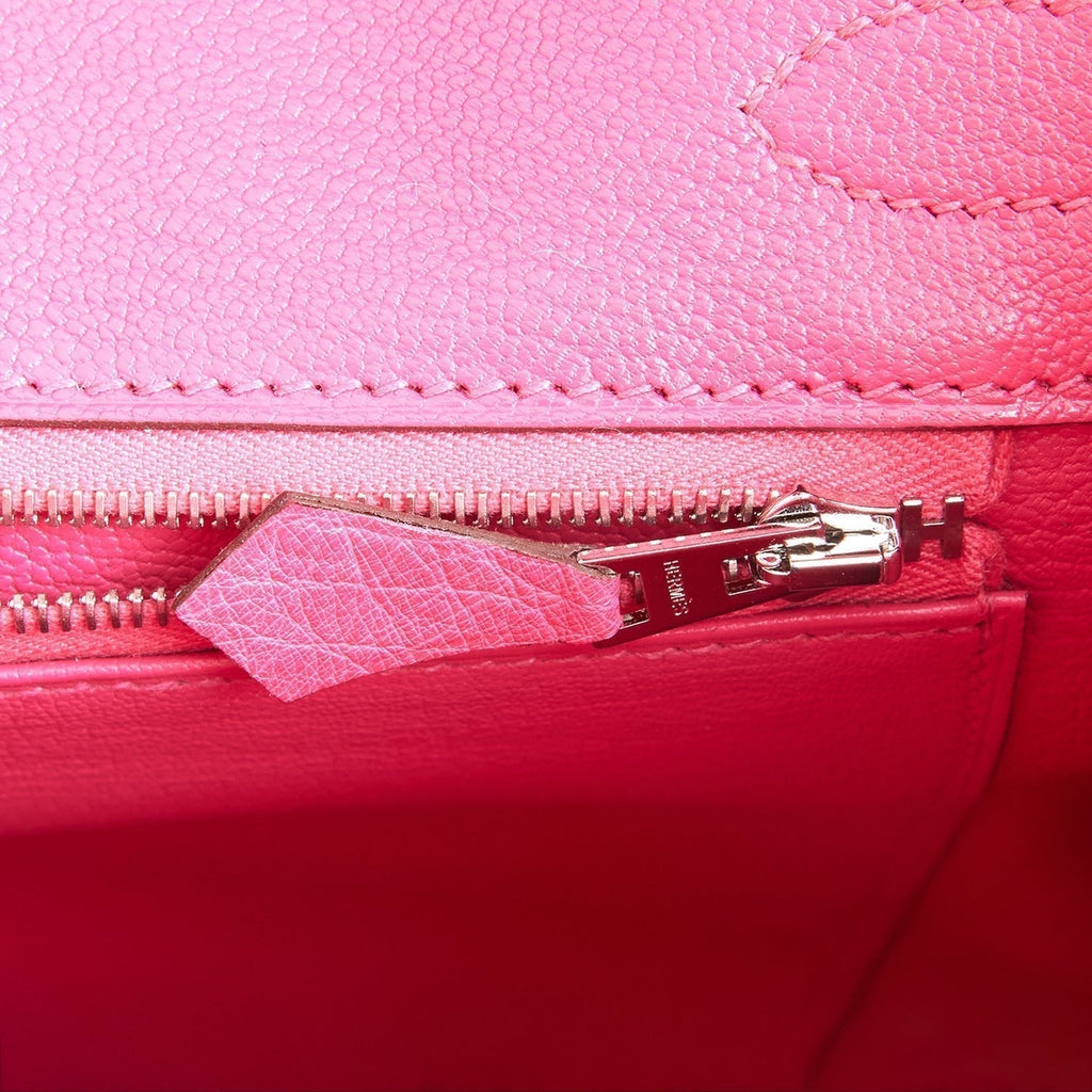 Hermes Birkin 30 Rose Tyrien Ostrich Palladium Hardware