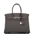 Hermes Birkin 30 Etain Togo Palladium Hardware