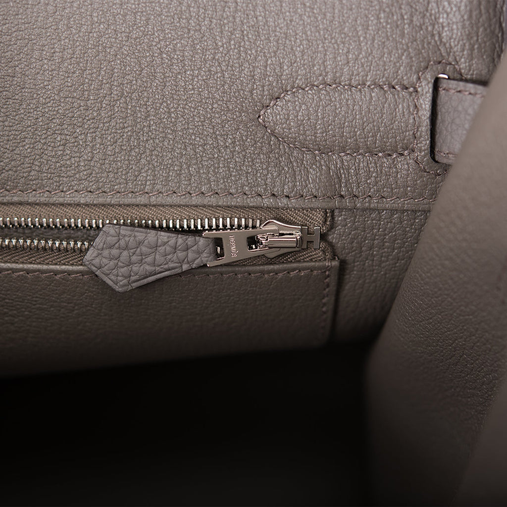 Hermes Birkin 30 Etain Togo Palladium Hardware