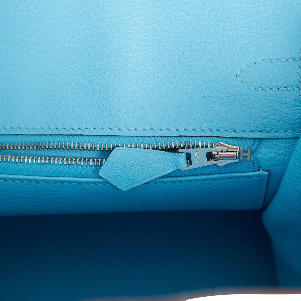 Hermes Special Order (HSS) Birkin 25 Gris Perle and Bleu du Nord ChÃƒÆ’Ã‚Â¨vre Brushed Palladium Hardware