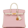 Hermes Special Order (HSS) Birkin 25 Rose Sakura and Nata ChÃƒÆ’Ã‚Â¨vre Brushed Gold Hardware