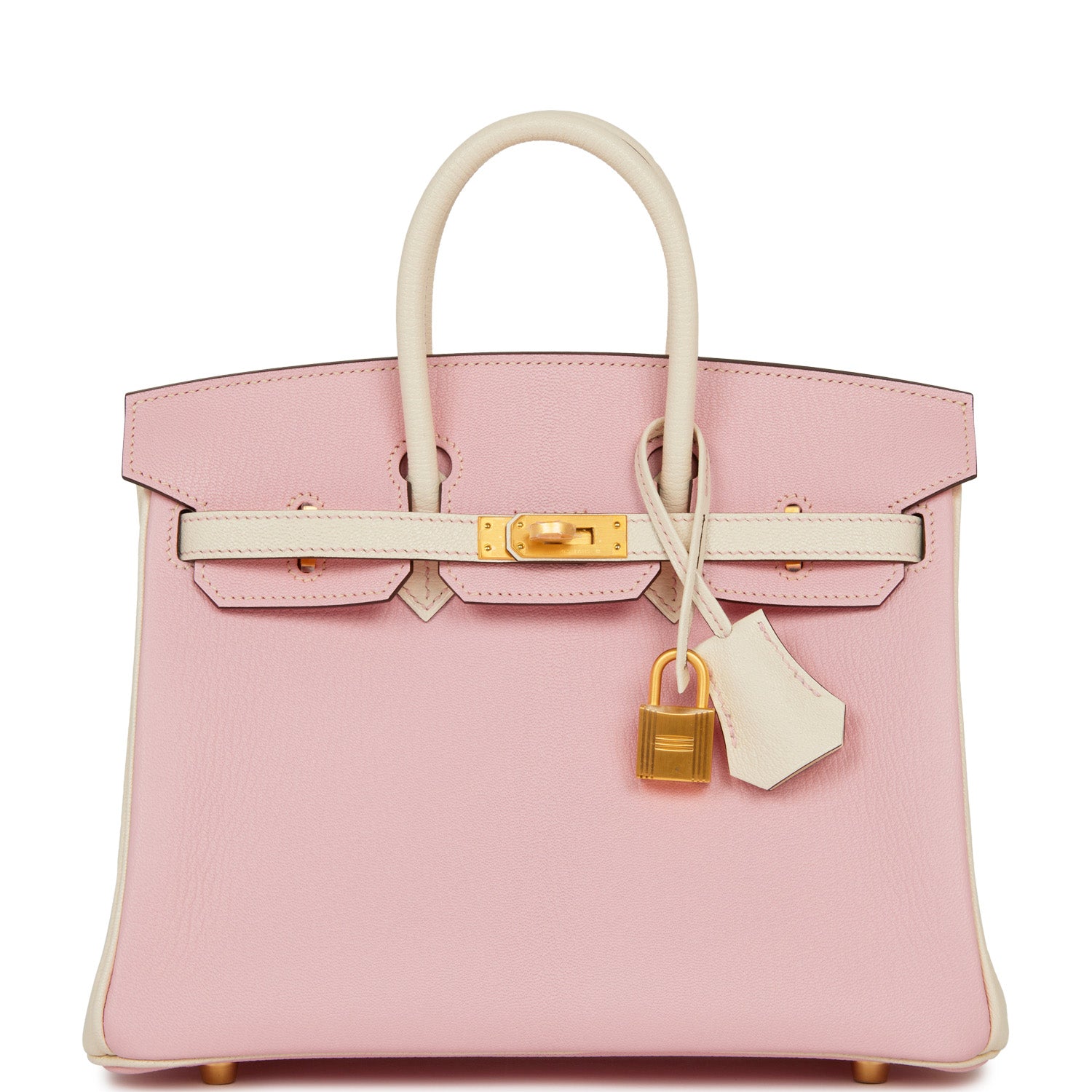 Hermes Special Order (HSS) Birkin 25 Rose Sakura and Nata ChÃƒÆ’Ã‚Â¨vre Brushed Gold Hardware