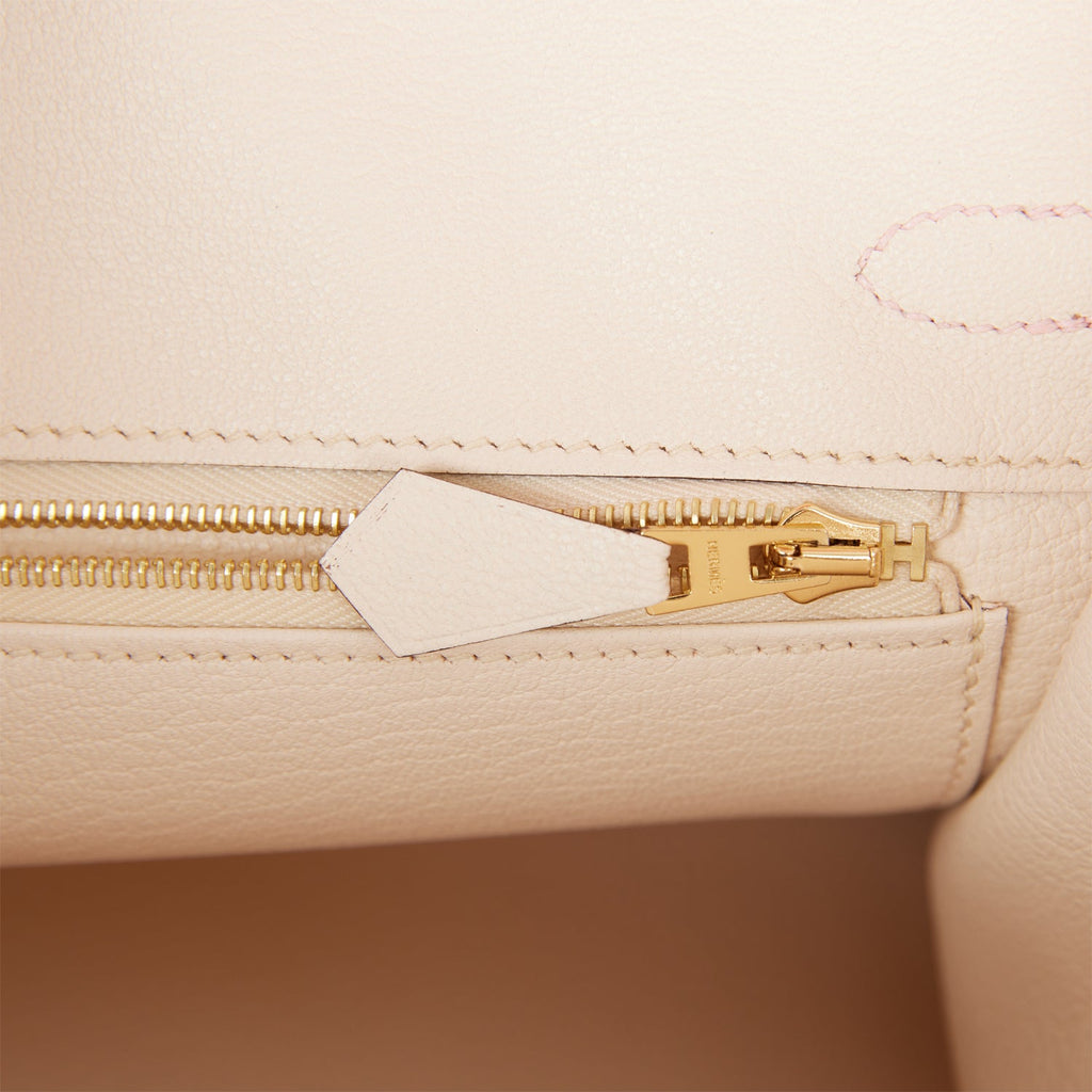 Hermes Special Order (HSS) Birkin 25 Rose Sakura and Nata ChÃƒÆ’Ã‚Â¨vre Brushed Gold Hardware