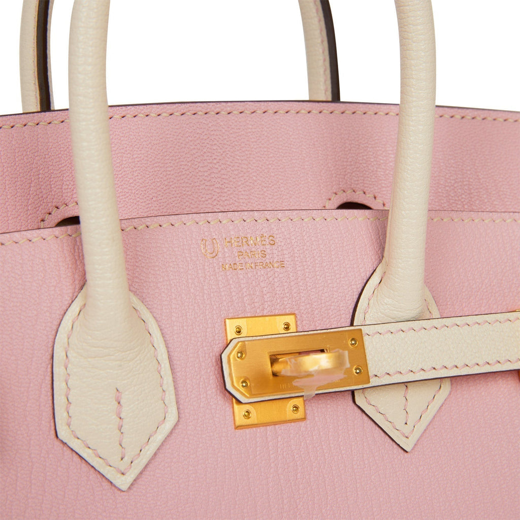 Hermes Special Order (HSS) Birkin 25 Rose Sakura and Nata ChÃƒÆ’Ã‚Â¨vre Brushed Gold Hardware