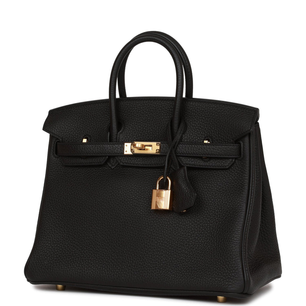 Hermes Birkin 25 Black Togo Gold Hardware