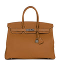 Hermes Birkin 35 Gold Togo Palladium Hardware