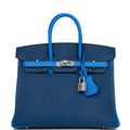 Hermes Special Order (HSS) Birkin 25 Bleu Hydra and Bleu Saphir ChÃƒÆ’Ã‚Â¨vre Brushed Palladium Hardware
