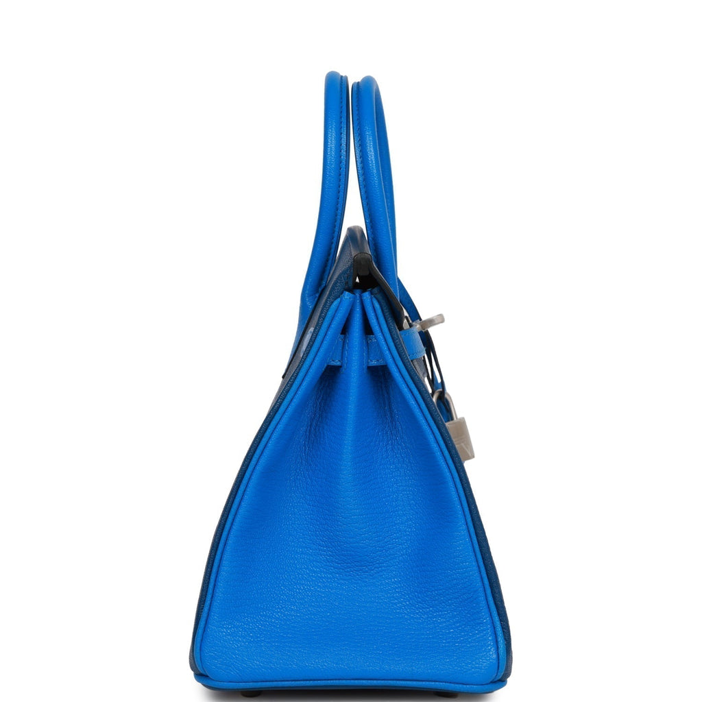 Hermes Special Order (HSS) Birkin 25 Bleu Hydra and Bleu Saphir ChÃƒÆ’Ã‚Â¨vre Brushed Palladium Hardware