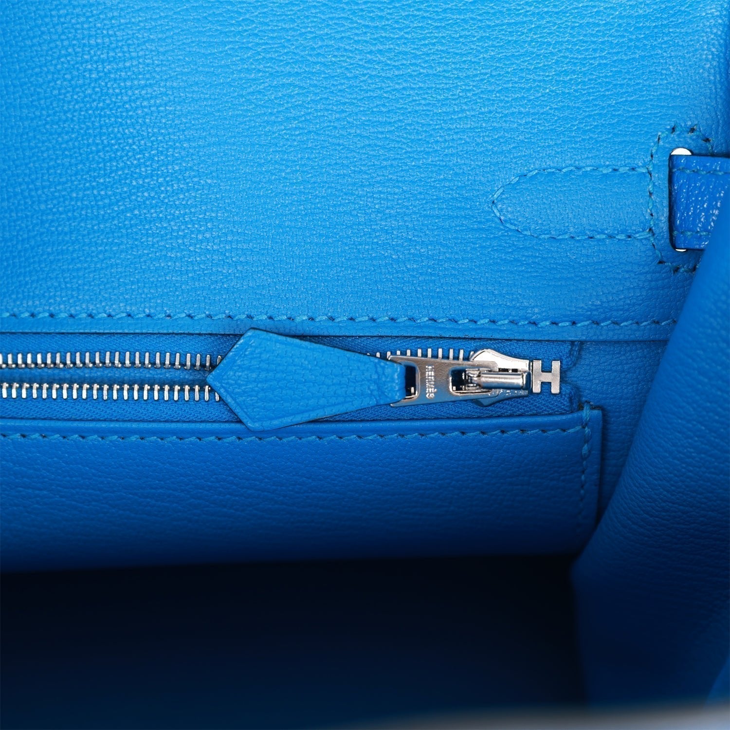 Hermes Special Order (HSS) Birkin 25 Bleu Hydra and Bleu Saphir ChÃƒÆ’Ã‚Â¨vre Brushed Palladium Hardware
