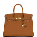 Hermes Birkin 35 Gold Togo Gold Hardware