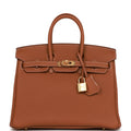 Hermes Birkin 25 Gold Togo Gold Hardware