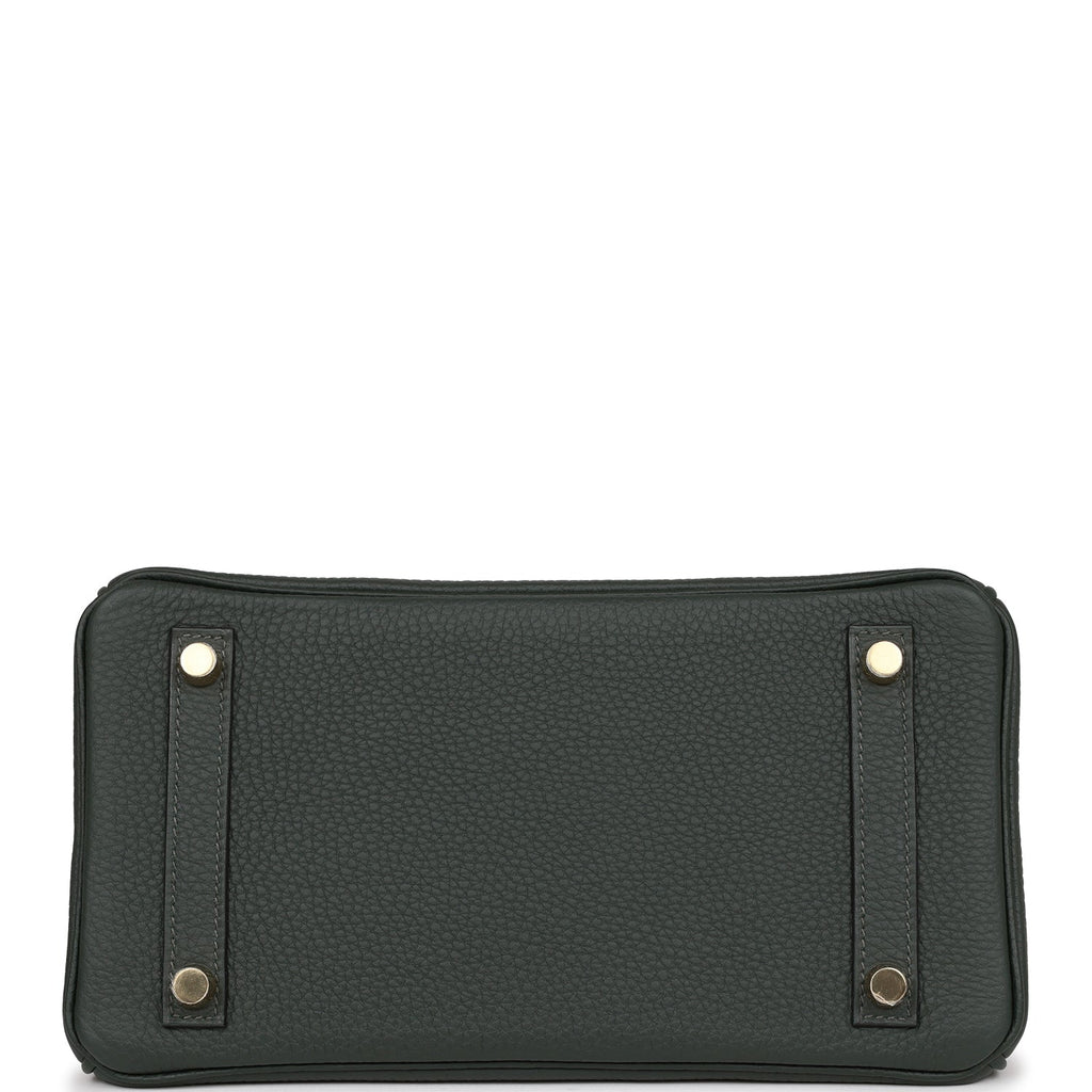 Hermes Birkin 25 Vert Fonce Togo Gold Hardware