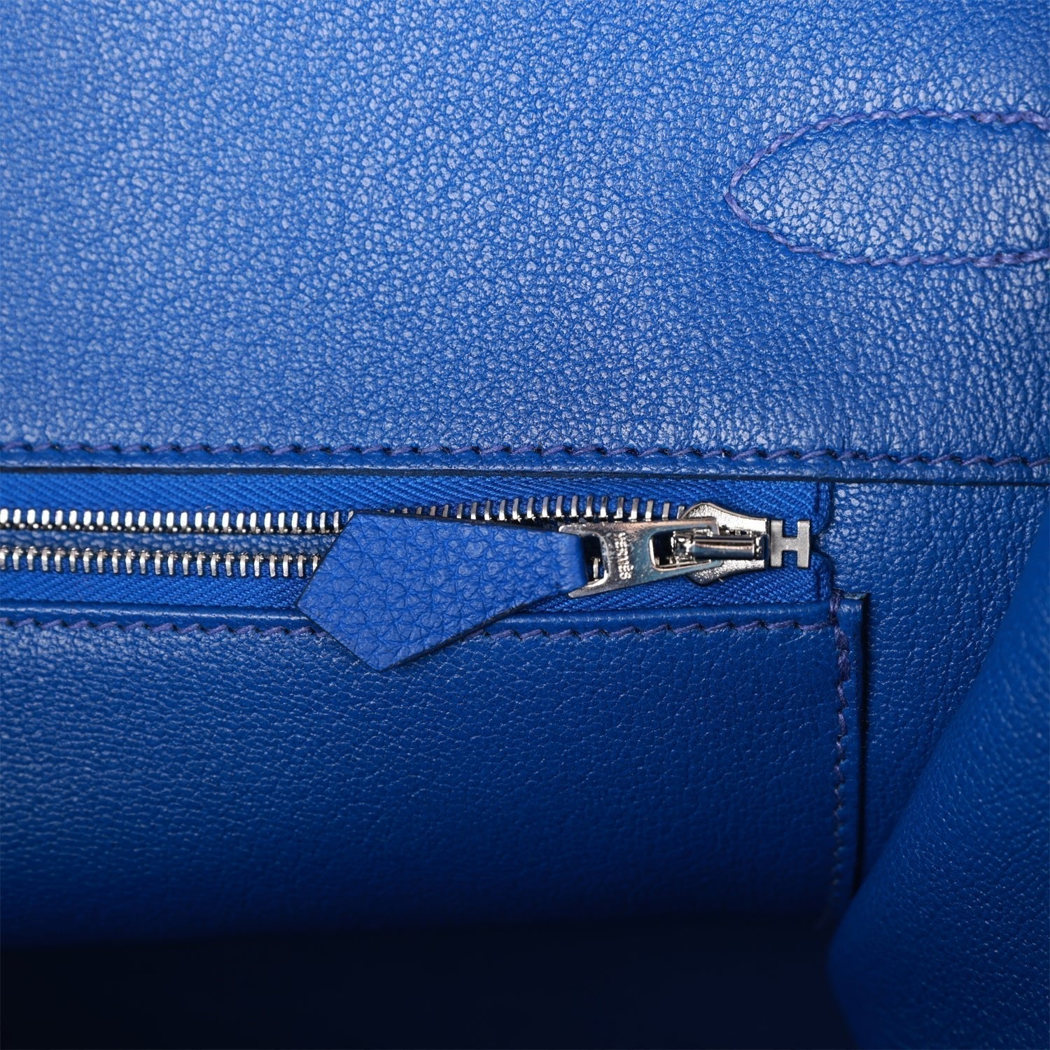 Hermes Birkin 35 Bleu Royal Togo Palladium Hardware