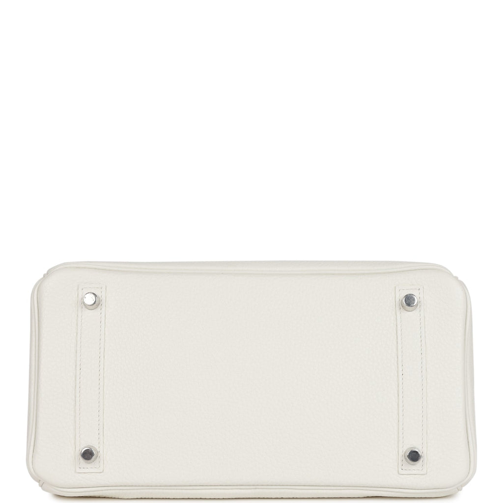 Hermes Birkin 30 White Clemence Palladium Hardware