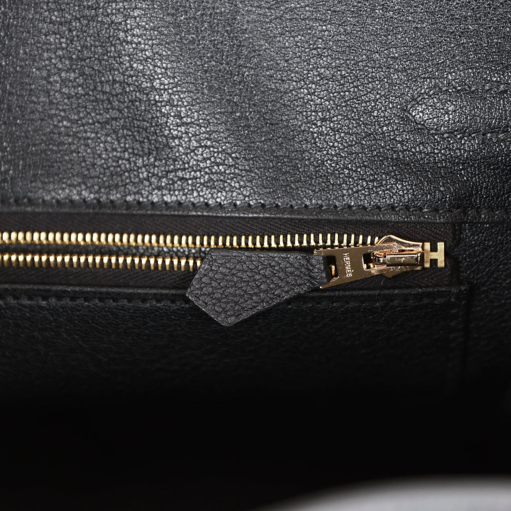 Hermes Birkin 25 Black Togo Gold Hardware