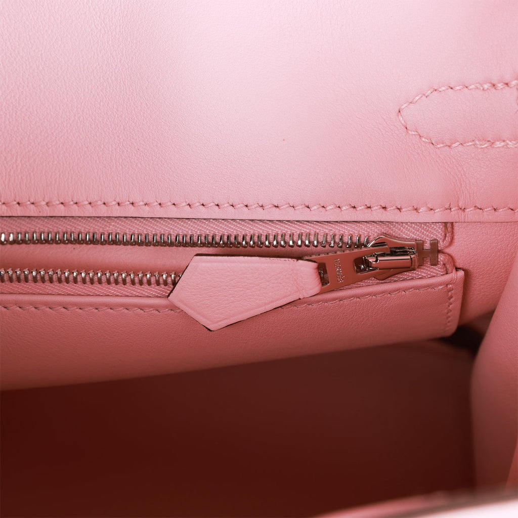 Hermes Birkin 25 Rose Sakura Swift Palladium Hardware