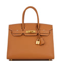 Hermes Birkin Sellier 30 Gold Epsom Gold Hardware