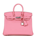 Hermes Birkin 25 Rose D'Ete Swift Palladium Hardware