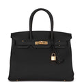 HermÃƒÆ’Ã‚Â¨s Birkin 30 Black Togo Gold Hardware