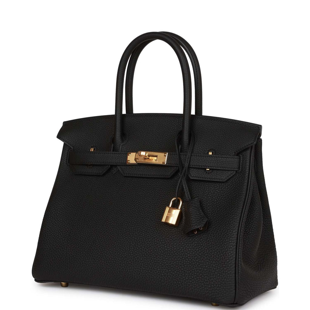 HermÃƒÆ’Ã‚Â¨s Birkin 30 Black Togo Gold Hardware