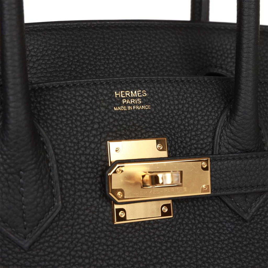 HermÃƒÆ’Ã‚Â¨s Birkin 30 Black Togo Gold Hardware