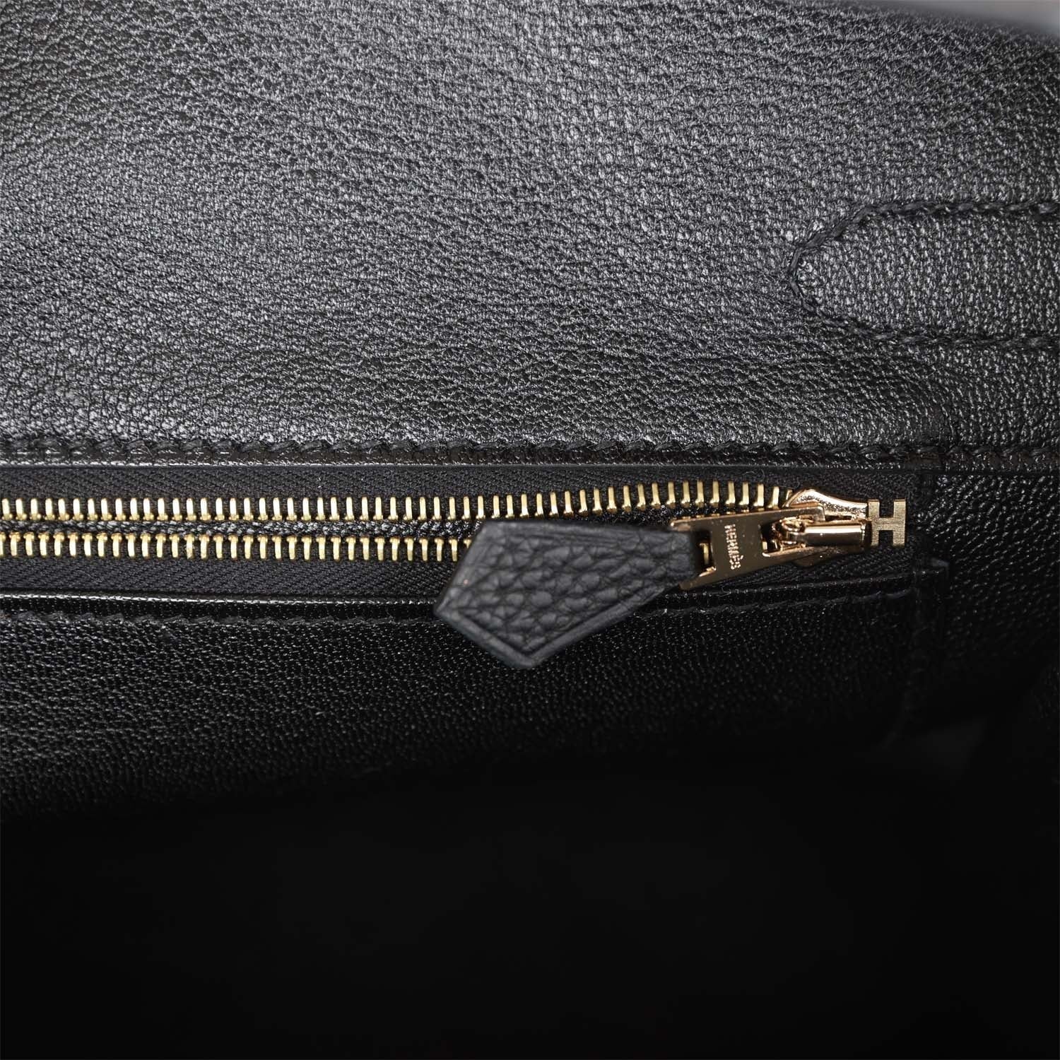 HermÃƒÆ’Ã‚Â¨s Birkin 30 Black Togo Gold Hardware