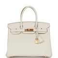 Hermes Birkin 30 Mushroom Togo Gold Hardware