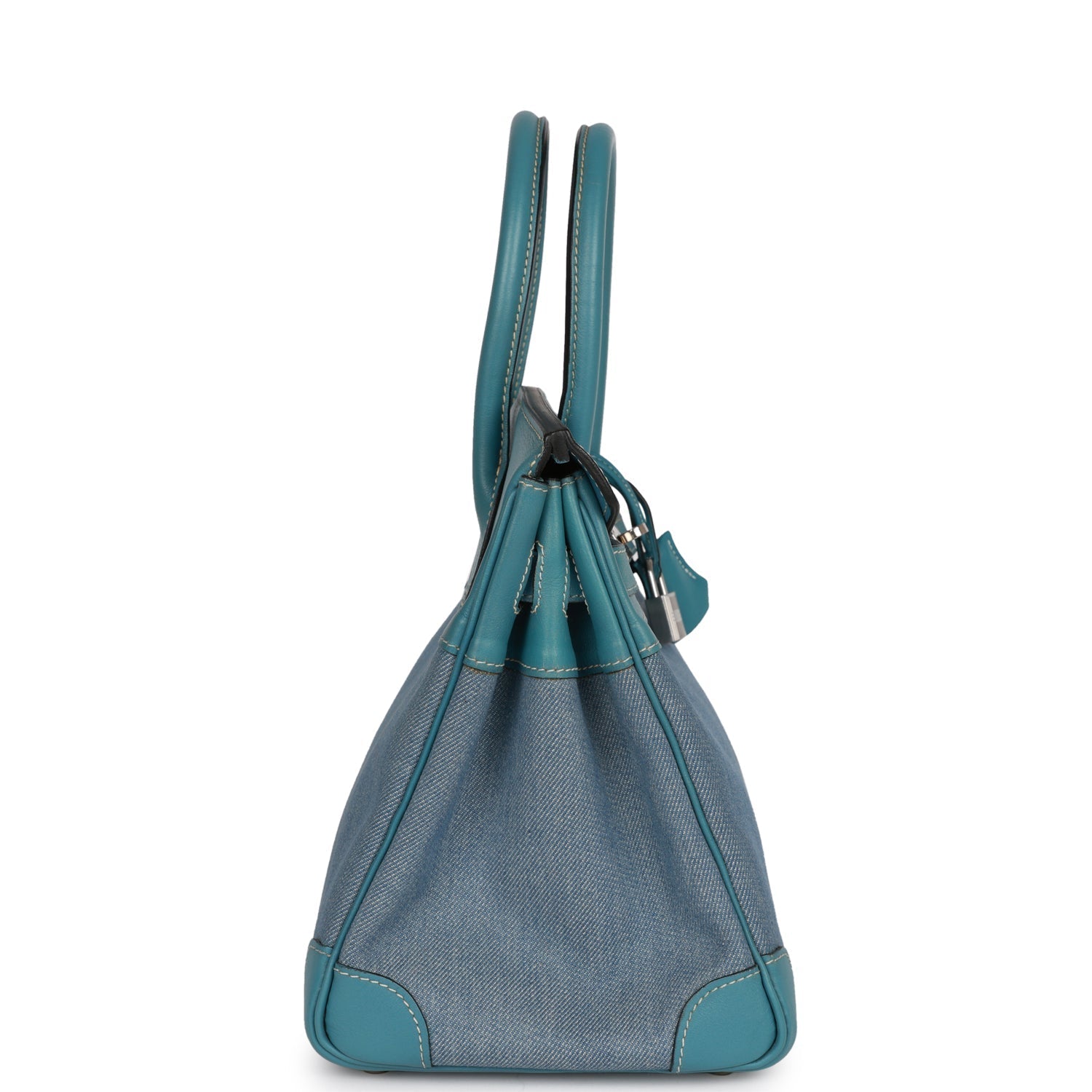Hermes Birkin 30 Denim and Blue Jean Gulliver Palladium Hardware
