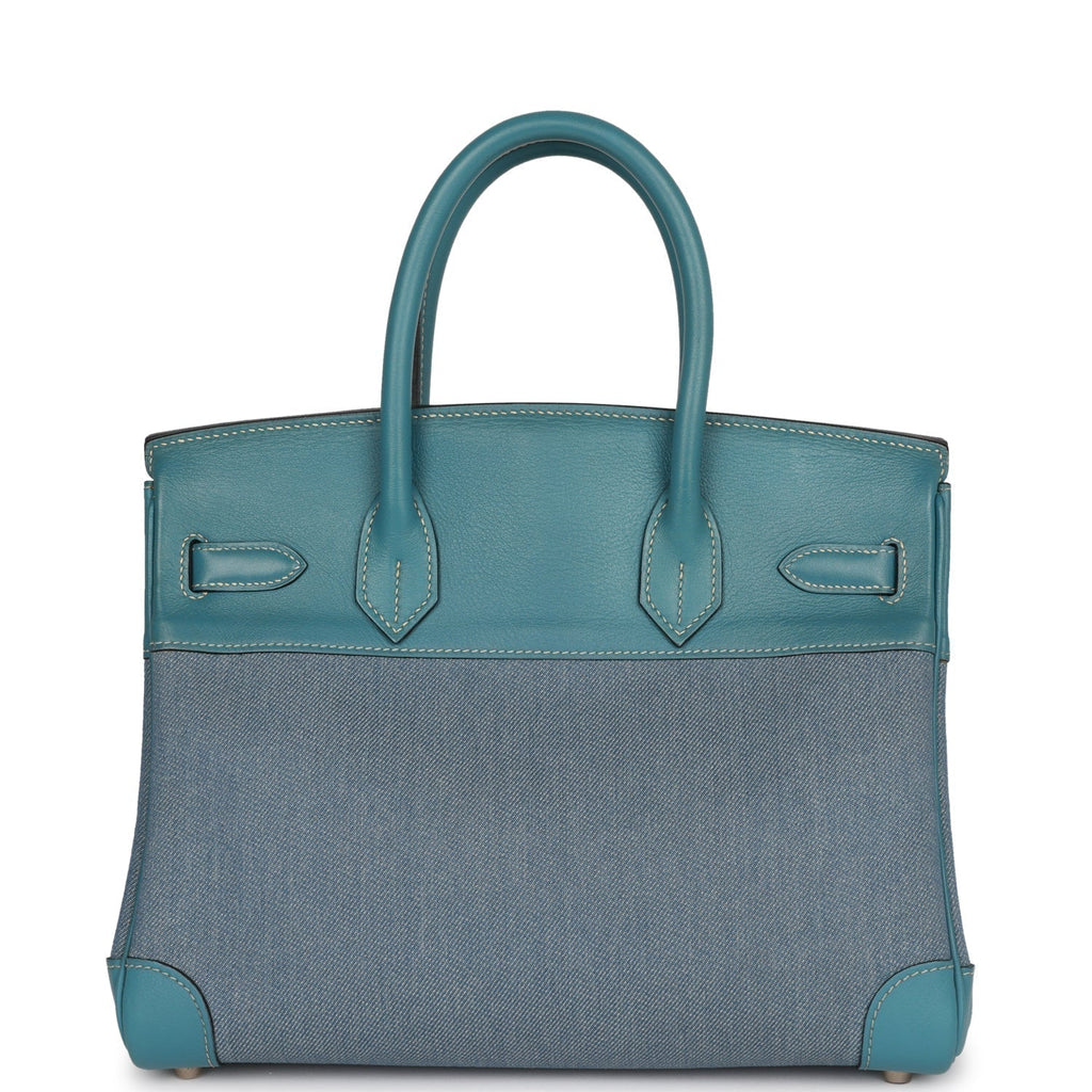 Hermes Birkin 30 Denim and Blue Jean Gulliver Palladium Hardware