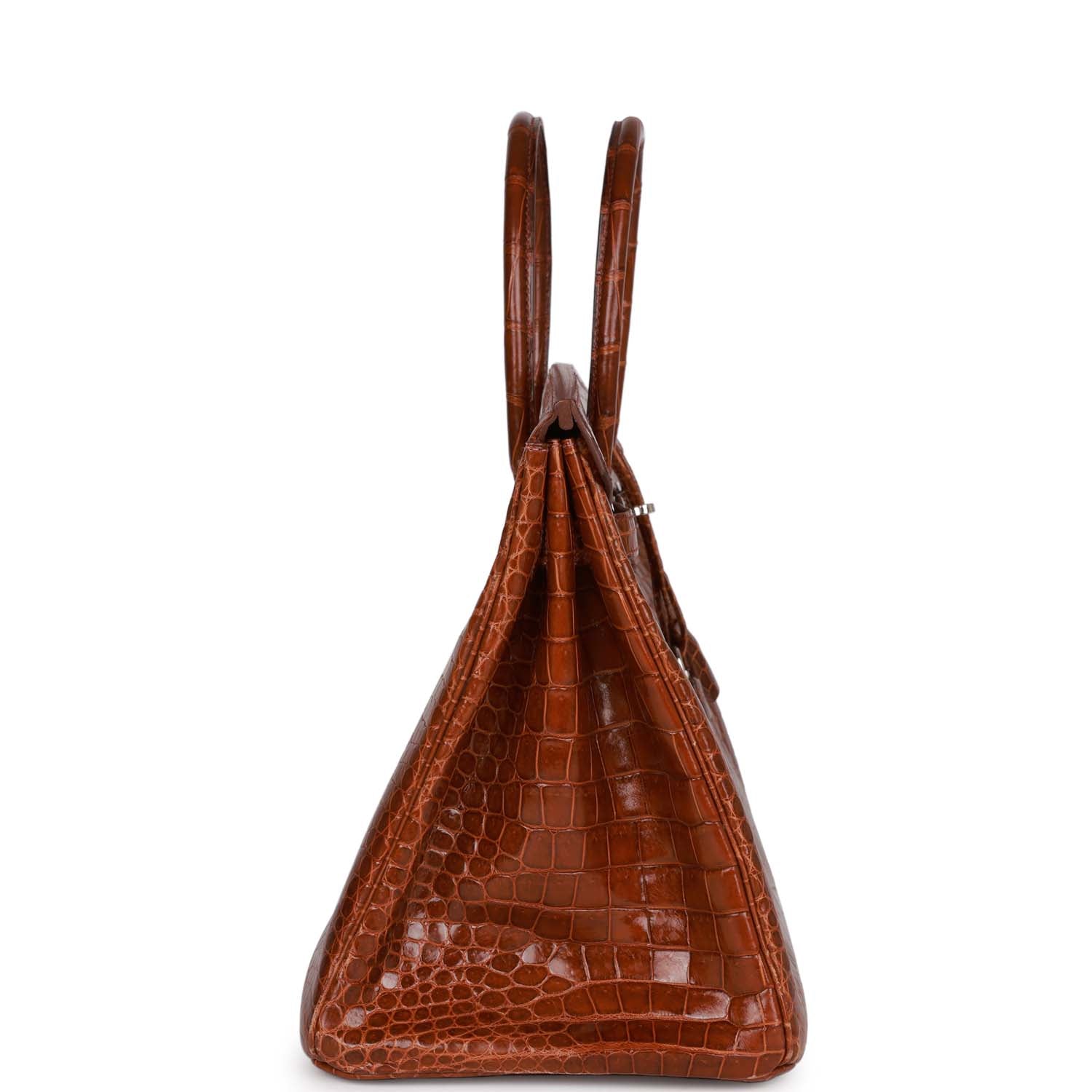 Hermes Birkin 35 Miel Shiny Porosus Crocodile Palladium Hardware