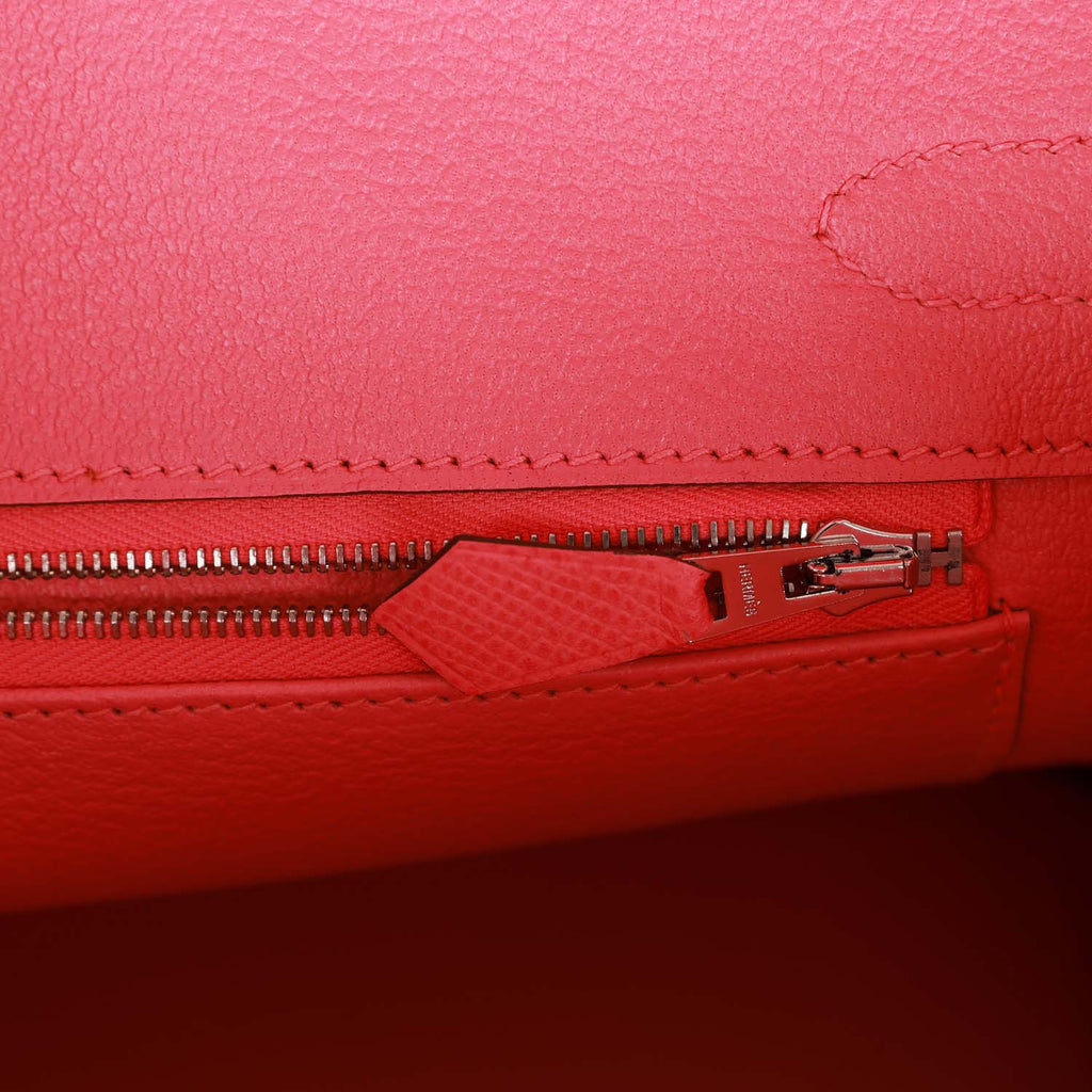 Hermes Birkin 30 Rose Confetti Epsom Palladium Hardware